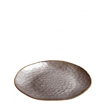 SHINE ΠΙΑΤΕΛΑ ΓΥΑΛ. ΑΣΗΜΙ ΜΕ ΧΡΥΣΟ ΧΕΙΛΟΣ 28ΕΚ