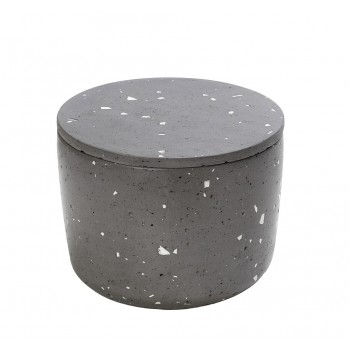 DIS. ΔΟΧΕΙΟ ΜΕΓΑΛΟ ΚΥΛΙΝΔΡΙΚΟ ΜΕ ΚΑΠΑΚΙ ΜΩΣΑΙΚΟ ΣΚΟΥΡΟ ΓΚΡΙ 13Χ13Χ9ΕΚ