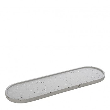 DIS. ΔΙΑΚΟΣΜΗΤΙΚΗ ΠΙΑΤΕΛΑ ΟΒΑΛ ΜΕΓΑΛΗ ΜΩΣΑΙΚΟ ΑΝΟΙΧΤΟ ΓΚΡΙ  49Χ15Χ2ΕΚ