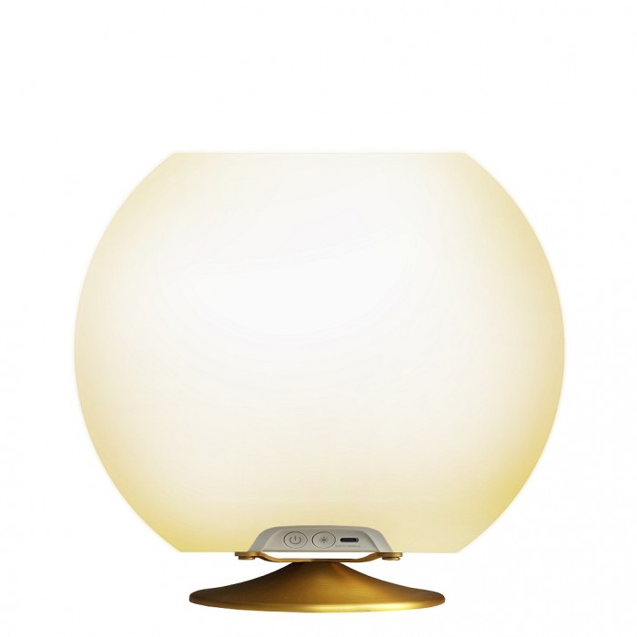 SPHERE BRASS ΣΑΜΠΑΝΙΕΡΑ/LED ΦΩΤΙΣΤΙΚΟ ΜΕ ΗΧΕΙΟ BLUETOOTH ΠΟΛΥΑΙΘΥΛΕΝΙΟ D38X31H