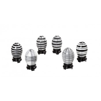 ΑΥΓΟ ΠΟΡΣΕΛΑΝΙΝΟ ΑΣΠΡΟΜΑΥΡΟ 6 ΣΧΕΔΙΑ ASSORT. 7EK