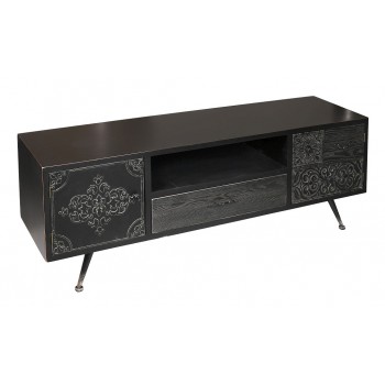 ΕΠΙΠΛΟ TV ΞΥΛΙΝΟ ΜΑΥΡΟ 150χ40χ55.5ΕΚ