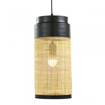 ΨΑΘΙΝΟ ΦΥΣΙΚΟ ΦΩΤΙΣΤΙΚΟ ΟΡΟΦΗΣ ΜΕ ΜΑΥΡΟ ΜΕΤΑΛΛΙΚΟ ΣΤΑΝΤ Φ18x40EK