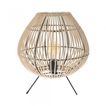 ΕΠΙΤΡΑΠΕΖΙΟ ΛΑΜΠΑΤΕΡ RATTAN Φ31Χ33ΕΚ