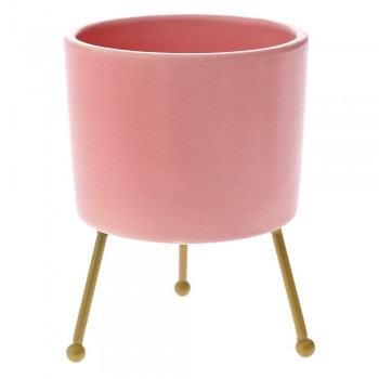 ΡΟΖ ΚΕΡΑΜΙΚΟ ΚΑΣΠΩ ΜΕ ΜΕΤΑΛΛΙΚΑ ΠΟΔΙΑ 8Χ8Χ11ΕΚ ΡΟΖ ΚΕΡΑΜΙΚΟ ΚΑΣΠΩ ΜΕ ΜΕΤΑΛΛΙΚΑ ΠΟΔΙΑ 8Χ8Χ11ΕΚ