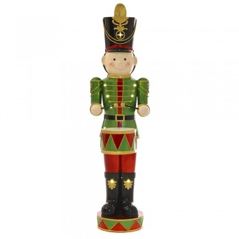 ΠΡΑΣΙΝΟΣ ΠΟΛΥΡΕΖΙΝ ΠΑΙΔΑΚΙ ΣΤΡΑΤΙΩΤΗΣ ΜΕ ΤΥΜΠΑΝΟ 28Χ32Χ106ΕΚ ΜΕ ΦΩΣ ΜΠΑΤΑΡΙΑΣ