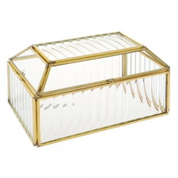 ΓΥΑΛΙΝΟ ΚΟΥΤΙ ΜΠΙΖΟΥΤΙΕΡΑ 19Χ12Χ10 ΕΚ ΜΕ ΧΡΥΣΕΣ ΜΕΤΑΛΛΙΚΕΣ ΑΚΜΕΣ ΓΥΑΛΙΝΟ ΚΟΥΤΙ ΜΠΙΖΟΥΤΙΕΡΑ 19Χ12Χ10 ΕΚ ΜΕ ΧΡΥΣΕΣ ΜΕΤΑΛΛΙΚΕΣ ΑΚΜΕΣ