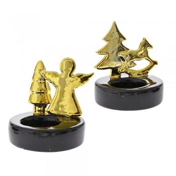 ΜΑΥΡΟ ΧΡΥΣΟ ΚΕΡΑΜΙΚΟ ΔΙΑΚΟΣΜΗΤΙΚΟ ΓΙΑ ΡΕΣΩ Φ9Χ10ΕΚ 2 ΣΧΕΔΙΑ