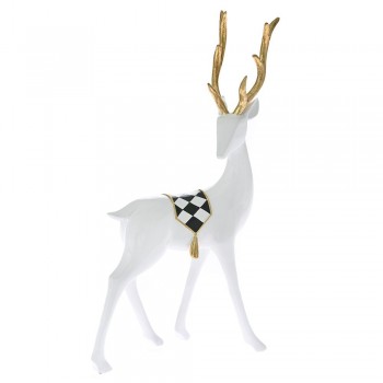 ΠΟΛΥΡΕΖΙΝ ΛΕΥΚΟΣ ΤΑΡΑΝΔΟΣ ΜΕ ΧΡΥΣΑ ΚΕΡΑΤΑ 20x9x33EK