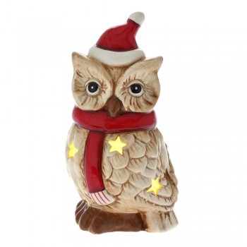 ΜΠΕΖ ΚΟΚΚΙΝΗ ΚΕΡΑΜΙΚΗ ΚΟΥΚΟΥΒΑΓΙΑ ΜΕ ΦΩΣ 10Χ9Χ17ΕΚ