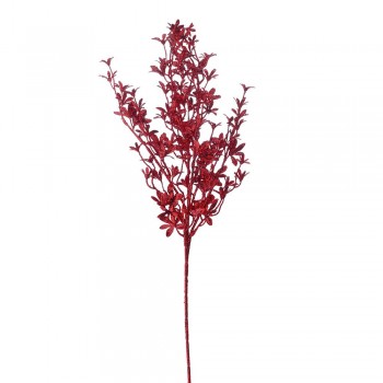 ΚΟΚΚΙΝΟ GLITTER ΚΛΑΔΙ ΜΕ ΦΥΛΛΑ 77ΕΚ