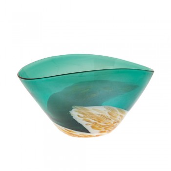 ΓΥΑΛΙΝΟ ΔΙΑΦΑΝΟ-ΤΥΡΚΟΥΑΖ-ΚΡΕΜ ΟΒΑΛ ΜΠΩΛ 30x21.5x16EK