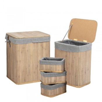 ΣΕΤ 5 MDF ΜΕ ΜΠΑΜΠΟΥ 2 ΑΠΛΥΤΩΝ ΚΑΙ 3 ΔΙΑΦ.ΧΡΗΣΕΩΝ 44Χ35Χ52 36Χ26Χ47 (29Χ20Χ13,5)