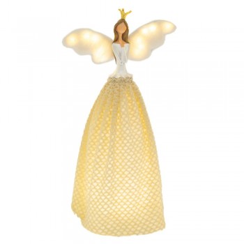 ΚΡΕΜ ΑΓΓΕΛΟΣ ΜΕ ΦΩΤΙΖΟΜΕΝΑ ΦΤΕΡΑ 25Χ16Χ49ΕΚ