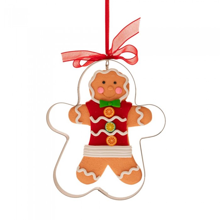 GINGERBREAD ΣΕ ΜΕΤΑΛΛΙΚΗ ΦΟΡΜΑ ΚΡΕΜΑΣΤΟ 9Χ11ΕΚ