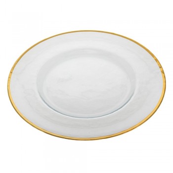 ΓΥΑΛΙΝΗ ΠΙΑΤΕΛΑ ΜΕ ΧΡΥΣΗ ΡΙΓΑ Φ33ΕΚ