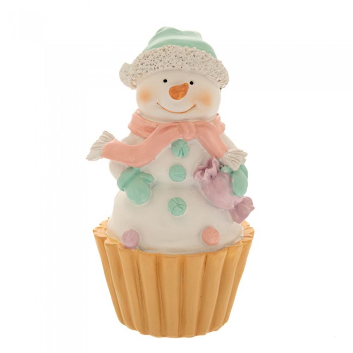 ΠΟΛΥΡΕΖΙΝ ΖΑΧΑΡΩΤΟ CUPCAKE ΧΙΟΝΑΝΘΡΩΠΟΣ 8.5X8X15EK