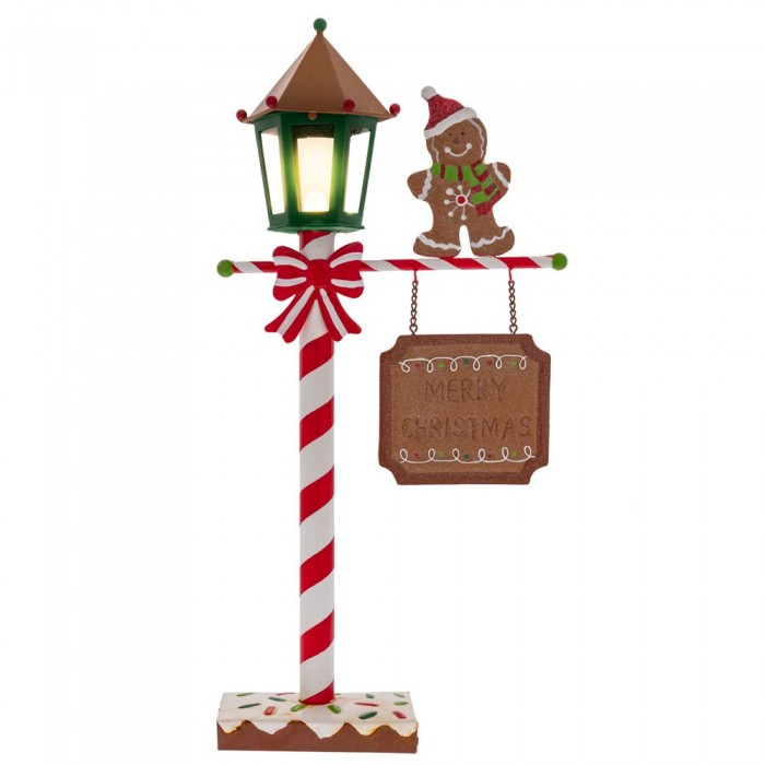LED GINGERBREAD ΜΕΤΑΛΛΙΚΟ ΓΡΑΜΜΑΤΟΚΙΒΩΤΙΟ 25Χ9Χ51ΕΚ ΜΕ ΦΩΣ