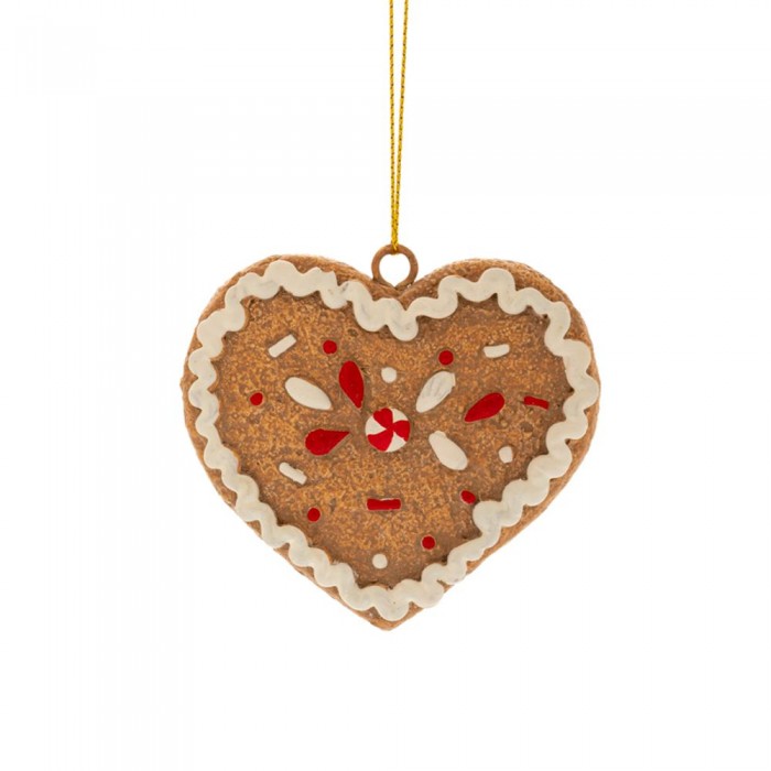 GINGERBREAD ΚΑΡΔΙΑ ΚΡΕΜΑΣΤΟ 6Χ8ΕΚ