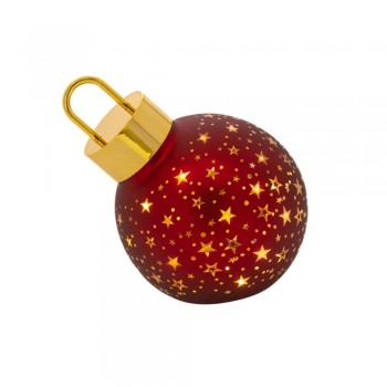 ΚΟΚΚΙΝΗ ΓΥΑΛΙΝΗ ΜΠΑΛΑ ΜΕ ΑΣΤΕΡΙΑ ΚΑΙ LED ΦΩΣ ΜΠΑΤΑΡΙΑΣ Φ12ΕΚ ΚΟΚΚΙΝΗ ΓΥΑΛΙΝΗ ΜΠΑΛΑ ΜΕ ΑΣΤΕΡΙΑ ΚΑΙ LED ΦΩΣ ΜΠΑΤΑΡΙΑΣ Φ12ΕΚ