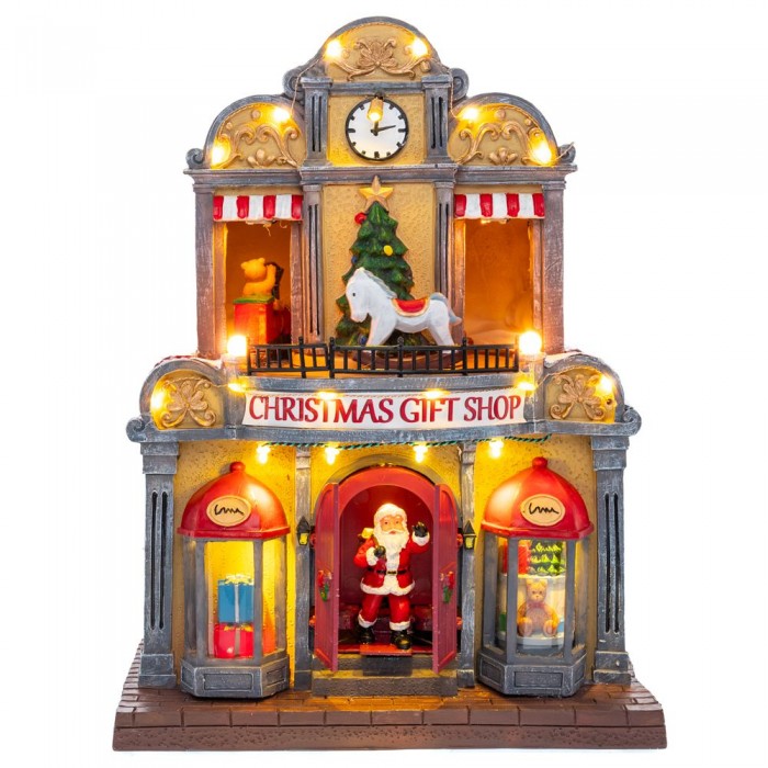 ΜΑΓΑΖΙ GIFT SHOP ΜΕ ΦΩΣ ΜΟΥΣΙΚΗ ΚΑΙ ΚΙΝΗΣΗΣ 24Χ18Χ30.5ΕΚ.ΜΕ ΑΝΤΑΠΤΟΡΑ ΡΕΥΜΑΤΟΣ