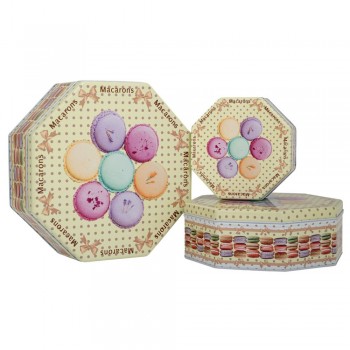 ΣΕΤ 3 ΕΞΑΓΩΝΑ ΜΕΤΑΛΛΙΚΑ ΚΟΥΤΙΑ ΜΕ ΣΧΕΔΙΑ ΜΑΚΑΡΟΝ 21Χ8  19Χ7  13Χ4,5ΕΚ